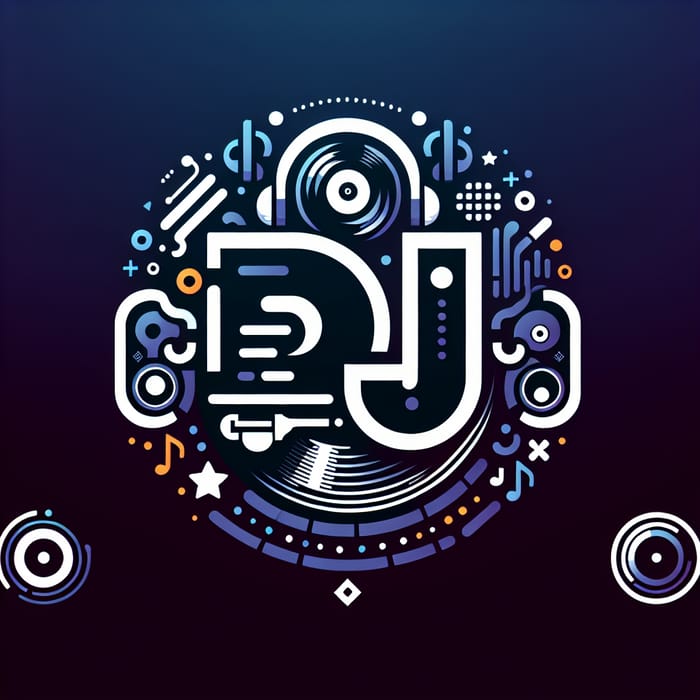 Dynamic DJ Music Team Logo Design