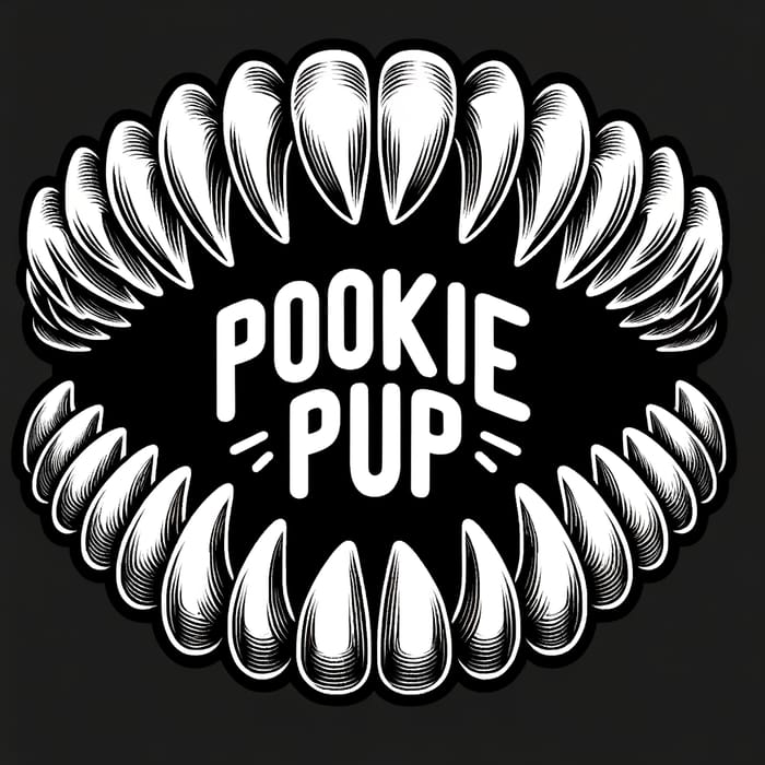 Pookie Pup - Dog Fangs Vector Illustration Pookie Pup - Dog Fangs Vector Illustration