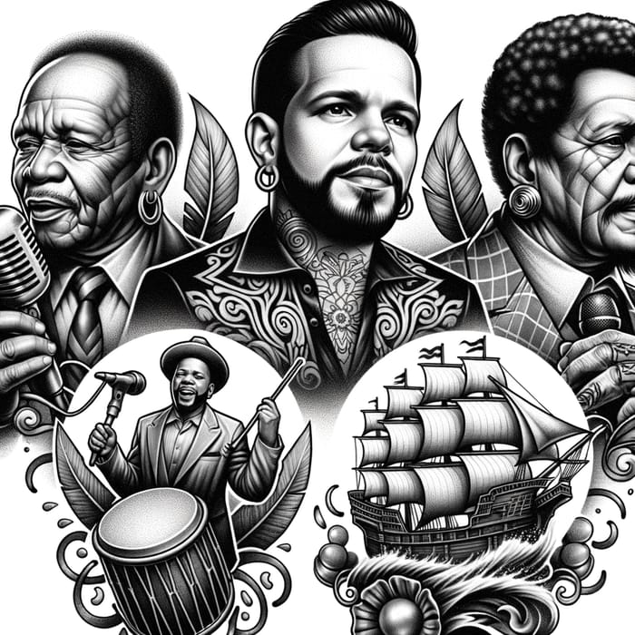 Influential Salsa Musicians Tattoo Design