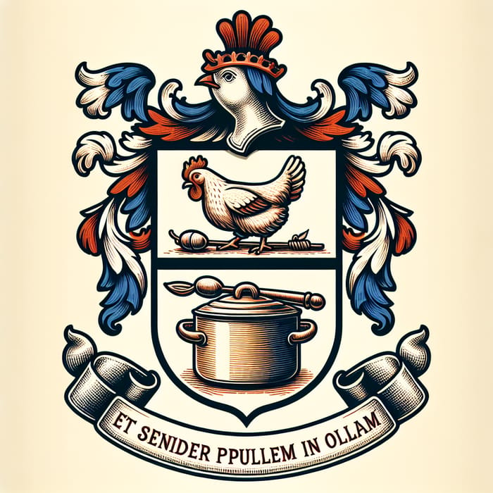 Classic Chicken and Pot Coat of Arms