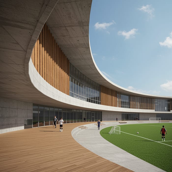 Modern Football Academy Architectural Design