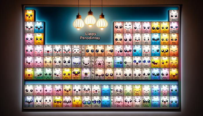 Kawaii Periodic Table: Adorable Element Characters Kawaii Periodic Table: Adorable Element Characters