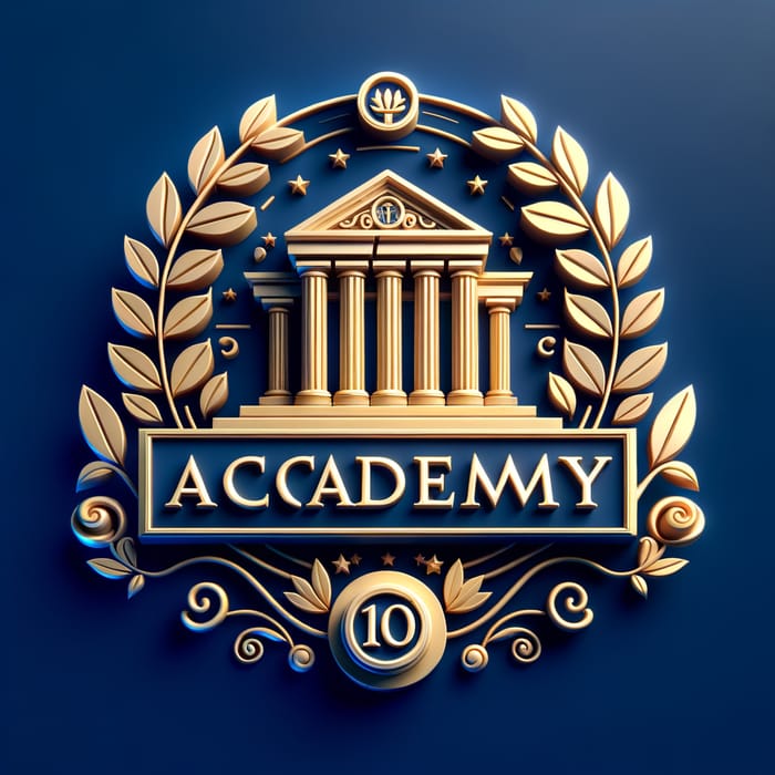 10th Academy Anniversary Celebration on Blue Background