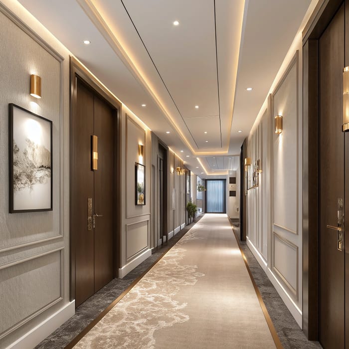 Luxurious Modern Hotel Corridor Design Ideas