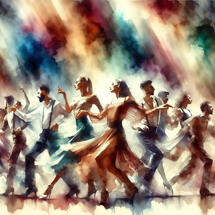 Elegant Watercolor Dance