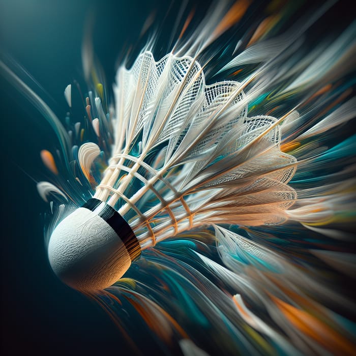 Abstract Shuttlecock Art | Explore Dynamic Motion in Vivid Colors