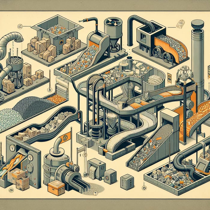 Abstract Recycling Methods: Paper, Plastic, Metal & Glass