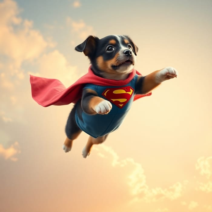 Superman Puppy: Soaring Through the Skies