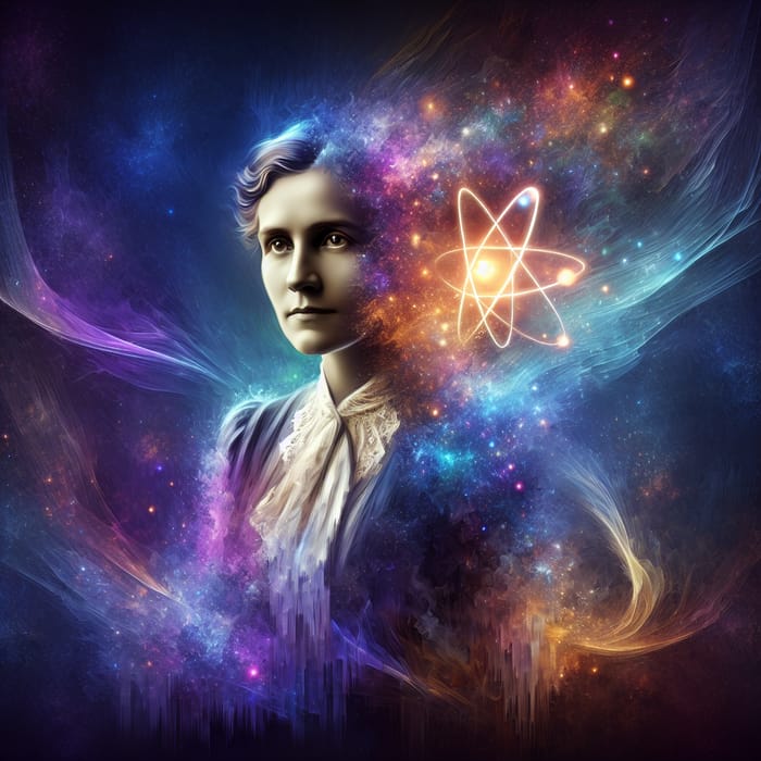 Surreal Portrait of Marie Curie: Art Meets Science