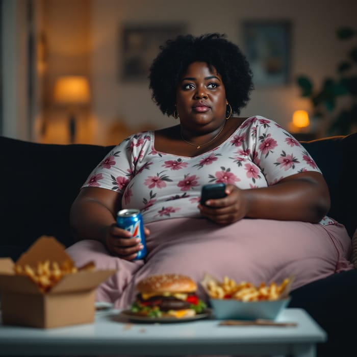 Cozy Evening Portrait of a Young Woman