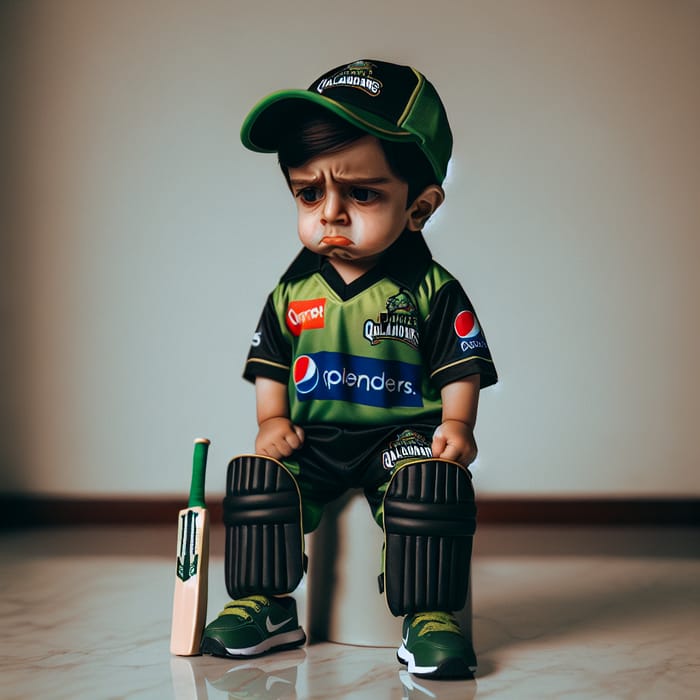 Emotional Lahore Qalandars Fan in Team Kit