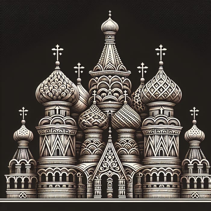 Russian Chip Carving Design: Intricate Patterns Inspired by Russian Domes