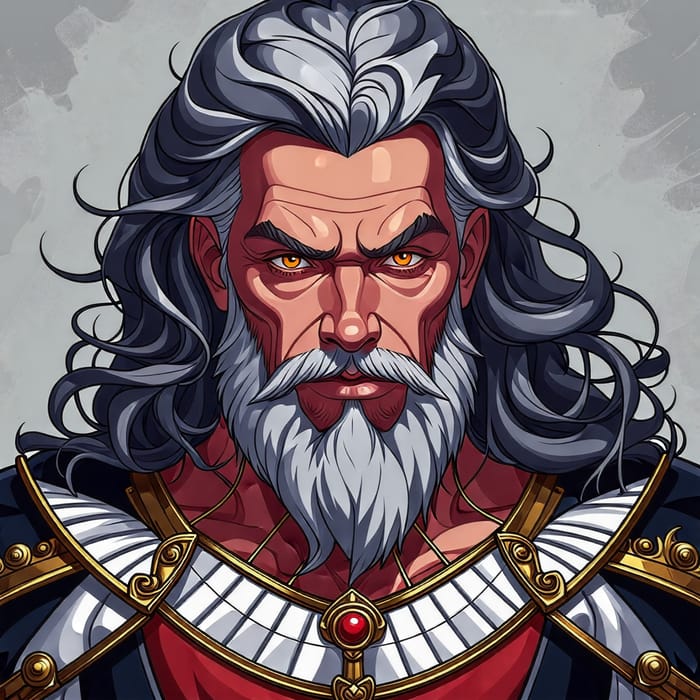 Wotan (Odin) Anime God: Long Gray Hair, Resolute Expression, Maid Costume & Gungnir Spear