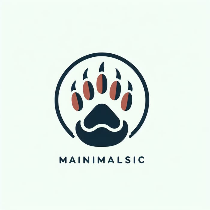 Minimalistic Fox Paw Manicure Logo Design | Clean Style