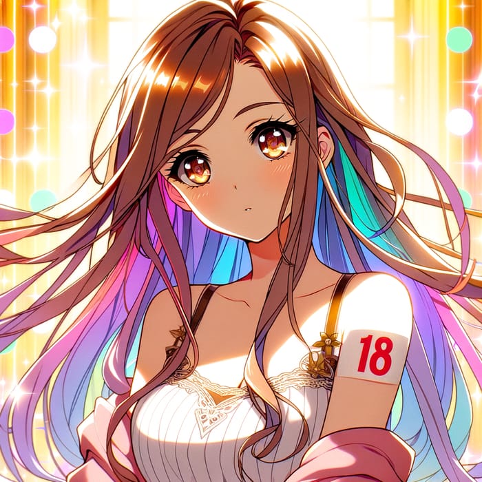 Anime Style 18-Year-Old Girl - Colorful, Expressive, and Youthful