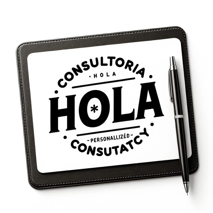 Consultoria Hola: Custom Business Logo in Black & White