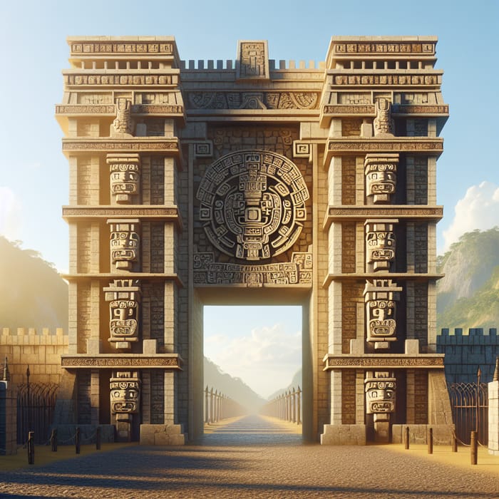 Maya Architecture-Inspired Grand Gate Design