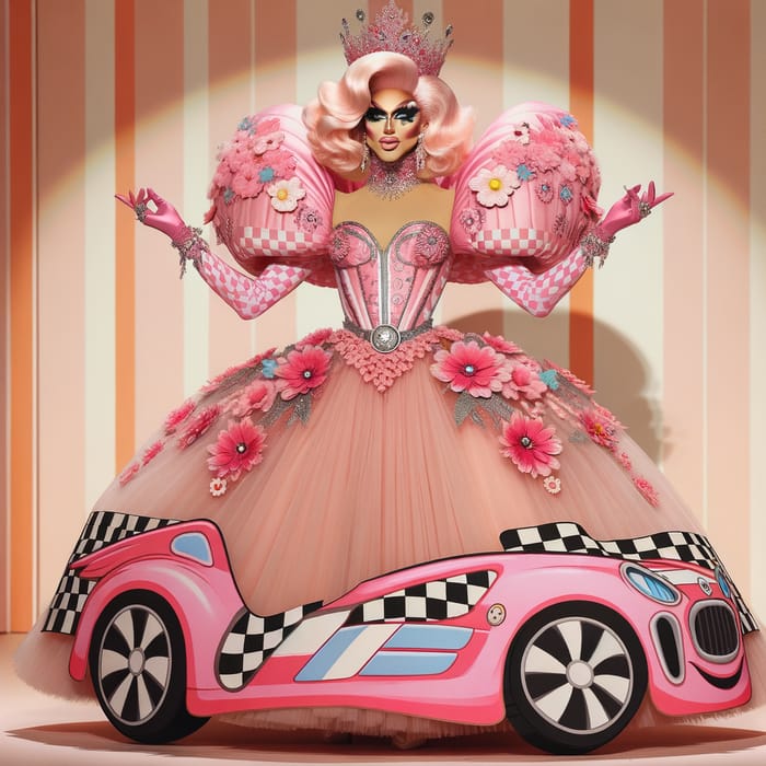 Princess Poppy: Pinky Car Race Outfit Creation