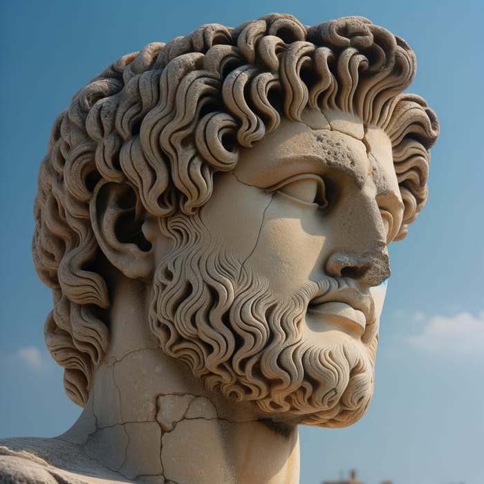 Ancient Greek Head: Stoicism and Serenity