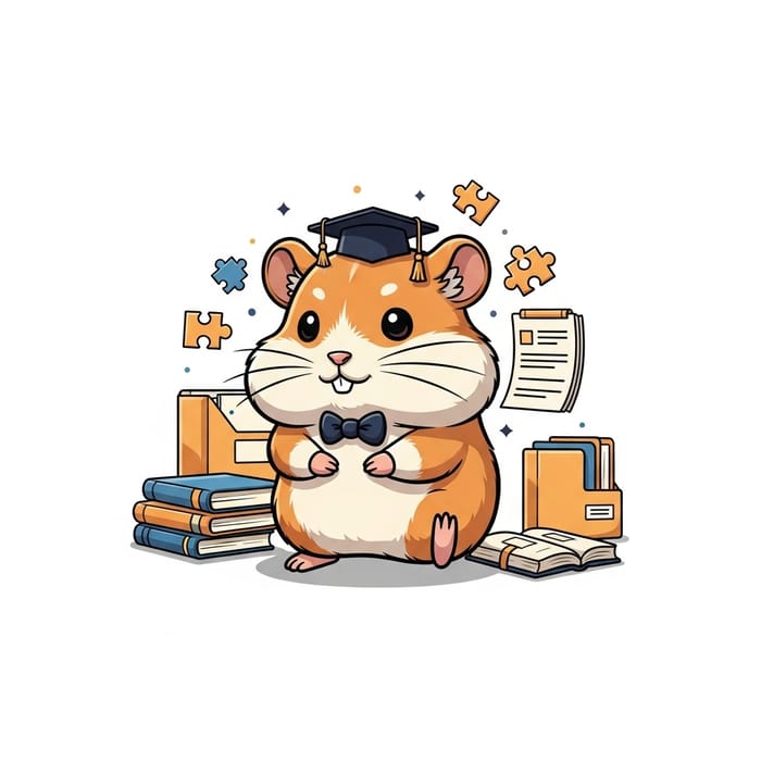 Cute Hamster Mascot for Your Course Business