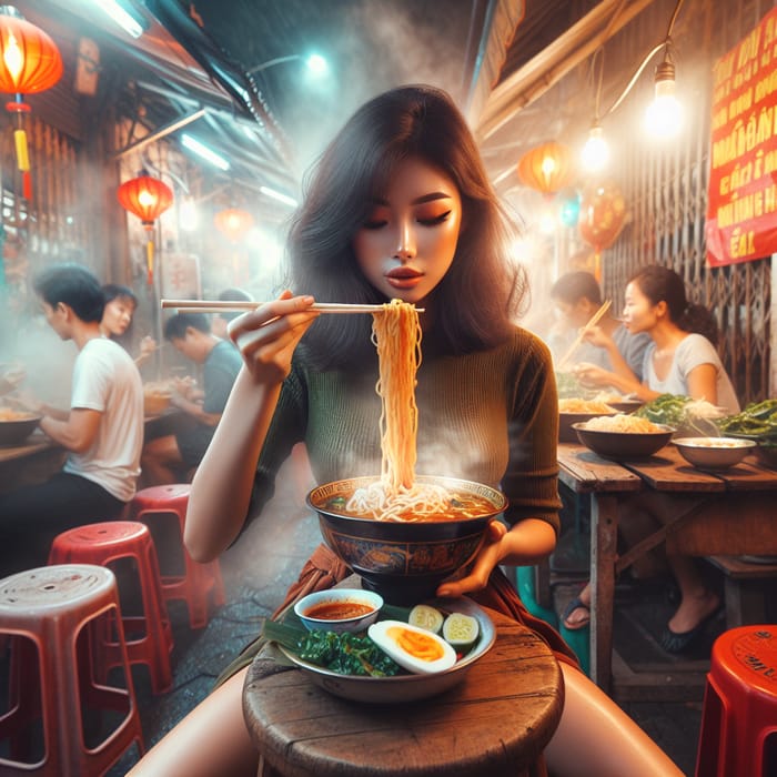 Delicious Spicy Noodles: Vietnamese Street Food