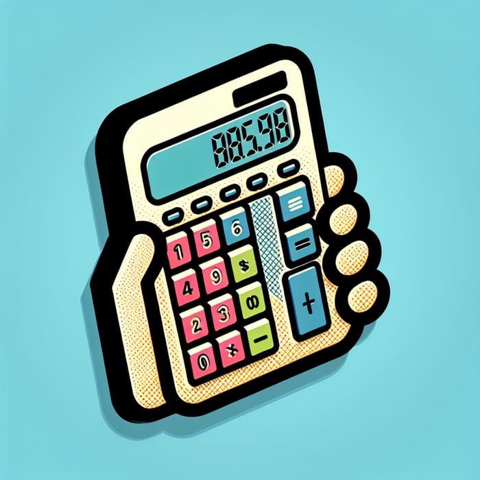 Cute 3D Electronic Accounting Calculator Icon