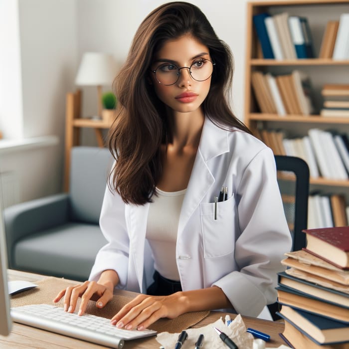 Young Hispanic Woman Neuro-Psychologist | Office Setup