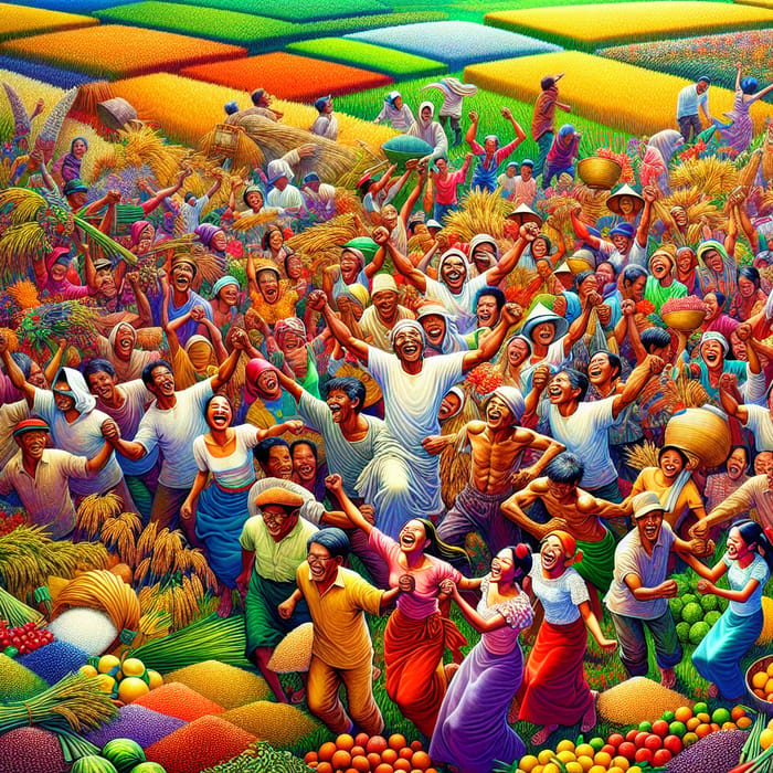 Filipino People Celebrating Successful Harvest | Colorful Tradition