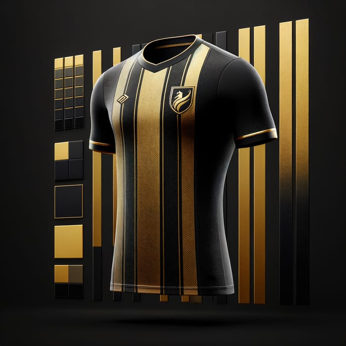 Elegant Black and Gold Soccer Uniform Design