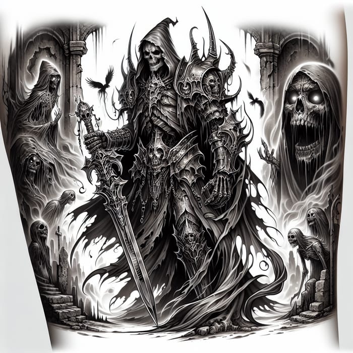 Witch King of Angmar Tattoo: Dark Fantasy Design