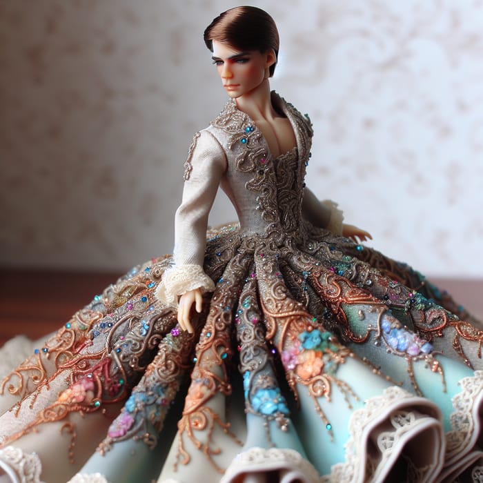 Male Doll in Exquisite Ball Gown Replica