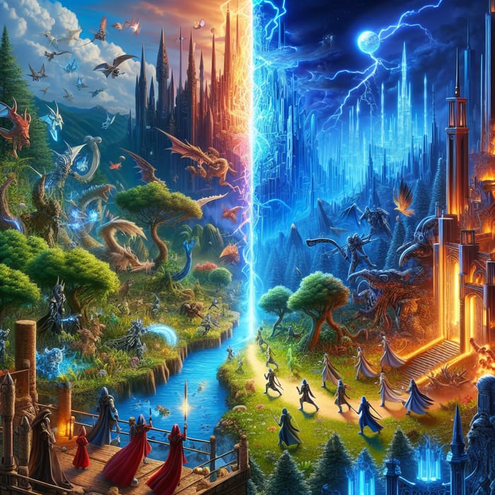 Worlds Collision: Medieval Fantasy vs Futuristic Sci-Fi | Clash of Universes