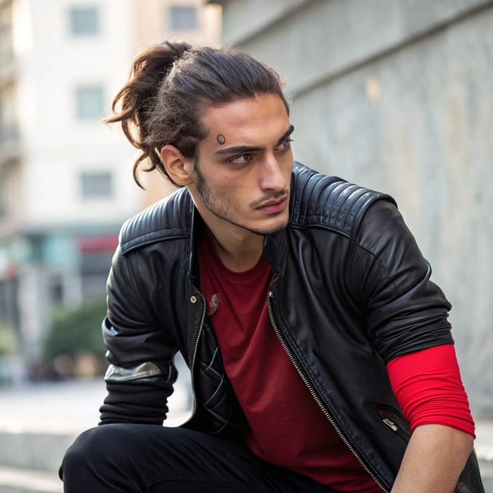 Stylish Italian Male with Unique Features