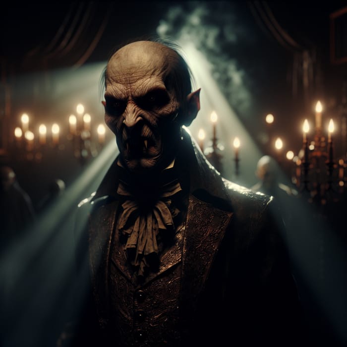 Creepy Vampire Art: Volumetric Lighting & Epic Details in 8K