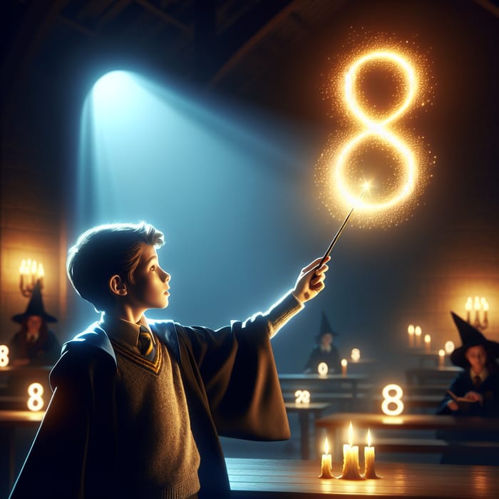 Young Wizard Conjures Number 8 - Mystical Harry Potter Scene