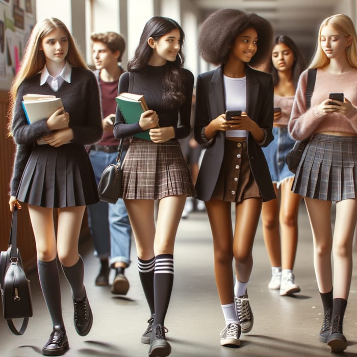 Teen School Girls: Mini Skirts & Style Trends | School Life