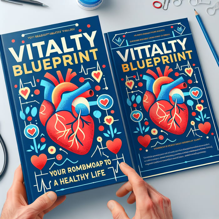 Compelling Book Cover Design for Heart Health: Vitality Blueprint