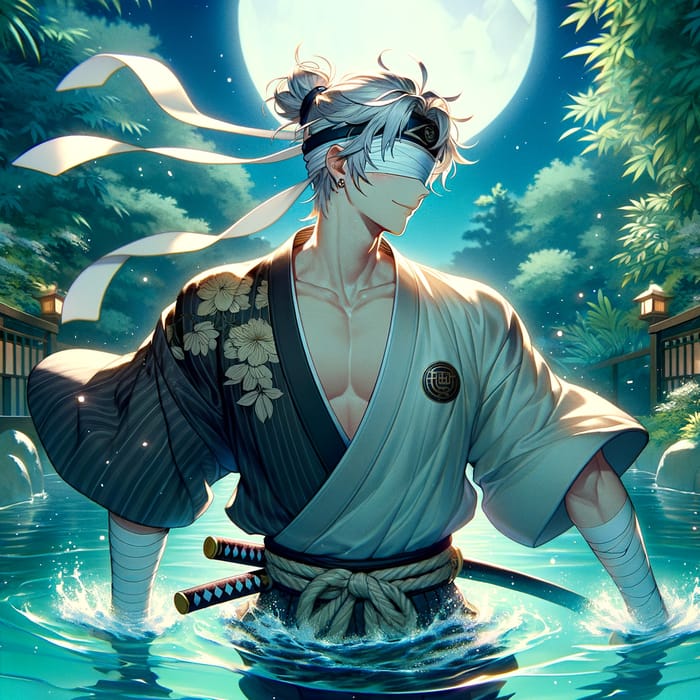 Gojo Satoru Swimming in Serenity