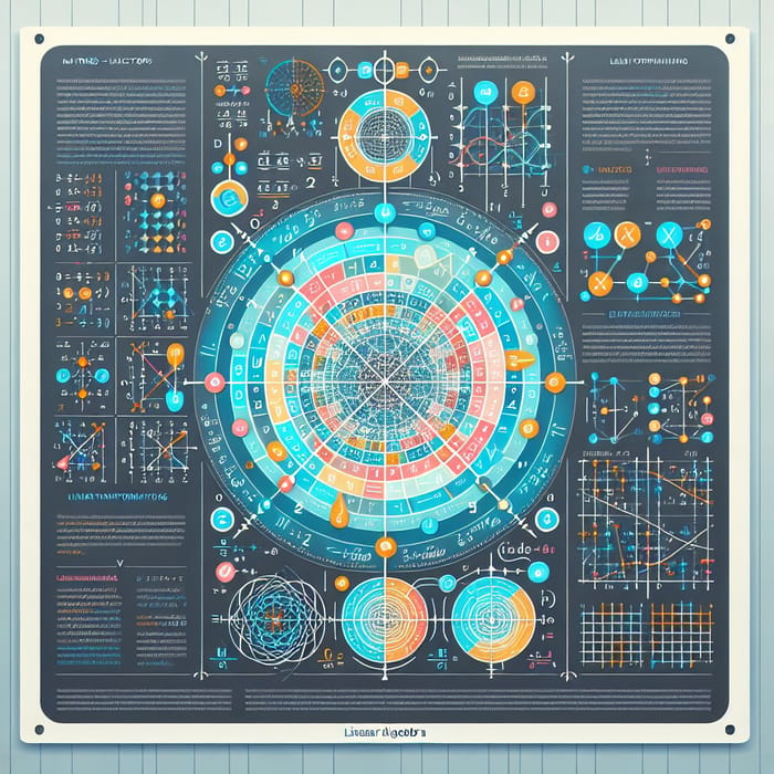 Detailed and Colorful Poster on Linear Algebra