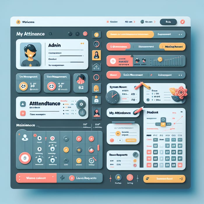 Modern Attendance Management System UI Design | Java & MySQL