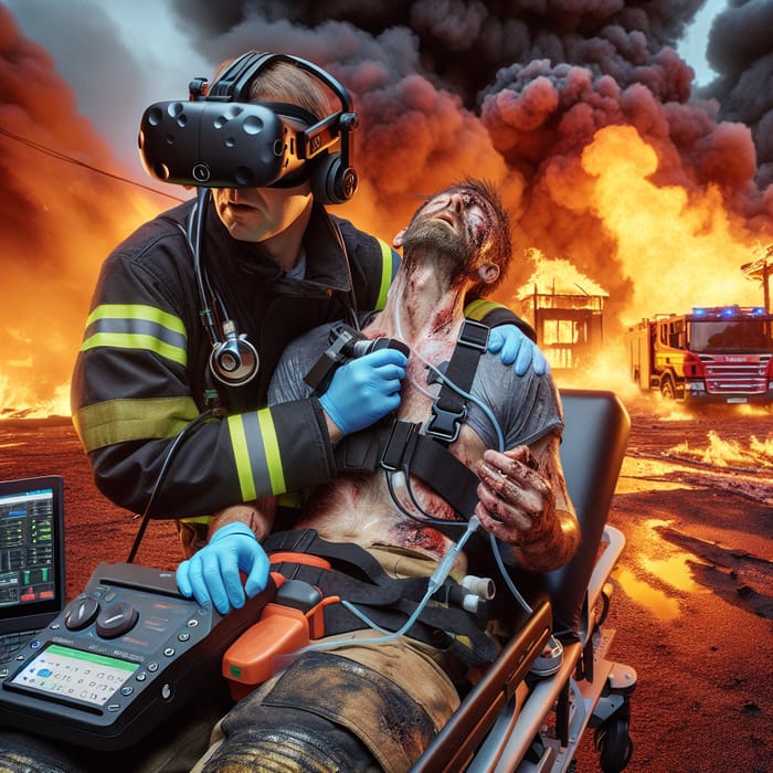 VR Medical Aid for Firefighters in Emergencies