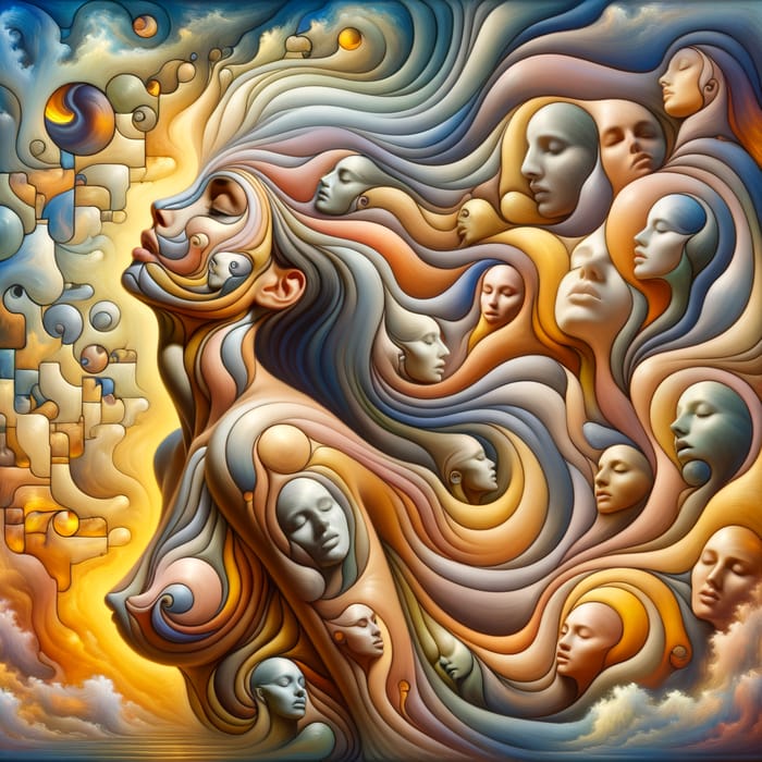 Embracing Interconnectedness: Surreal Mosaic of Melting Elements