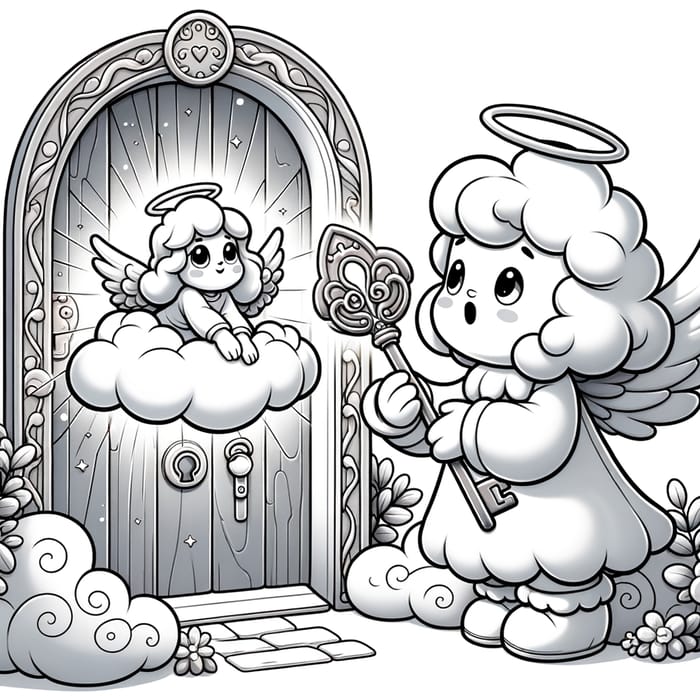 Enchanting Cloud Coloring Page - Innocence & Wonder