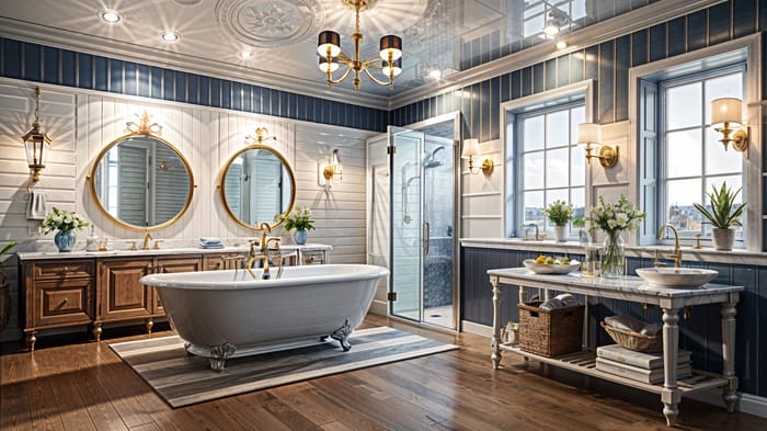 Stylish Nautical Bathroom Design Ideas