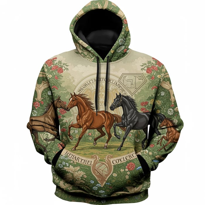 Justice League Hoodie Design with Horses