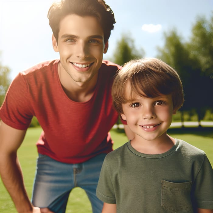 Two Brothers Having Fun in the Park