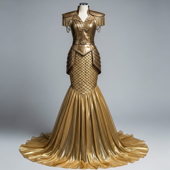 Golden Organza Mermaid Skirt Inspired by Lyn Golden Organza Mermaid Skirt Inspired by Lyn