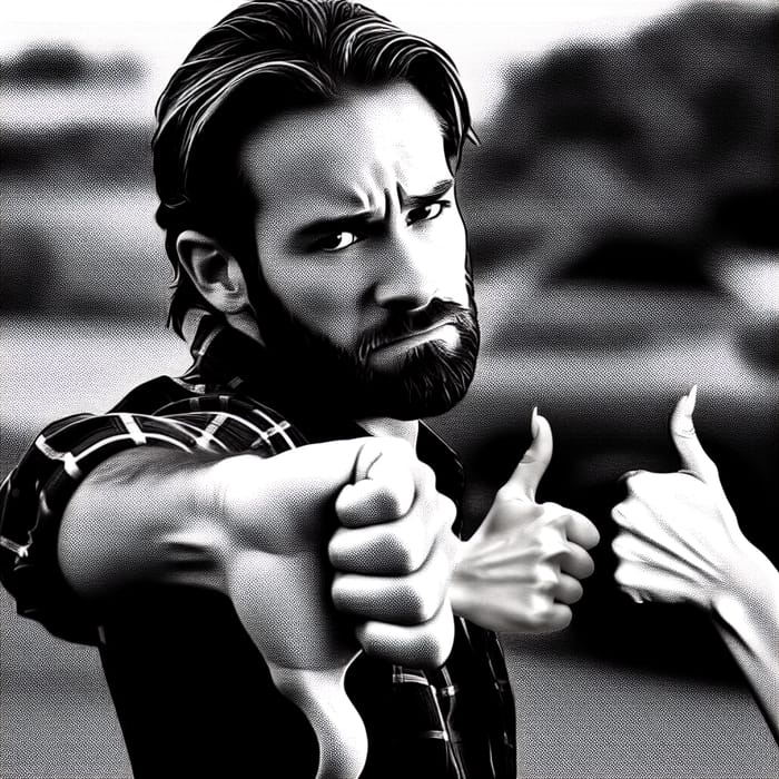 Black and White Thumbs Down Thumbs Up Meme