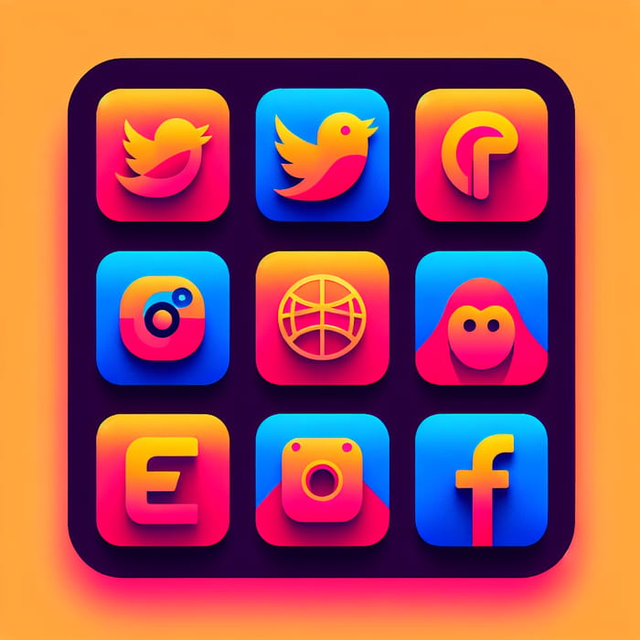 Modern Android App Icons: Twitter, Facebook & More