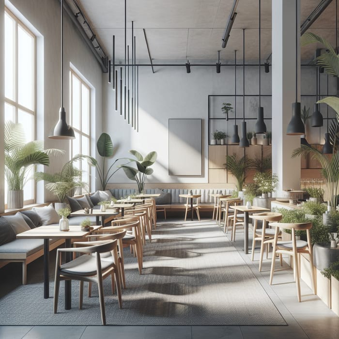 Scandinavian Minimalist Restaurant | Cozy Vibes & Wooden Furniture